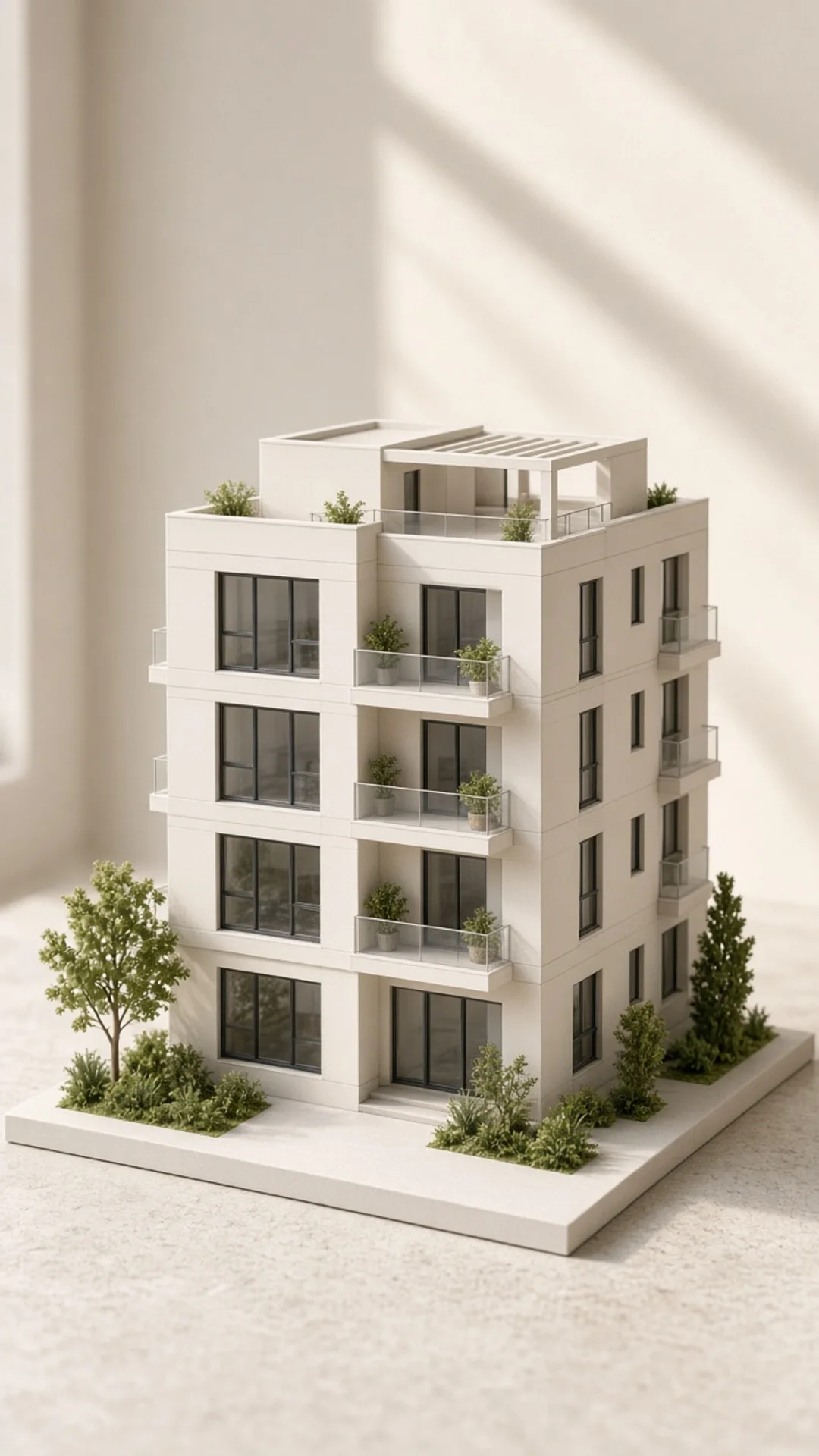 Architekturmodell vor dem Vertrieb